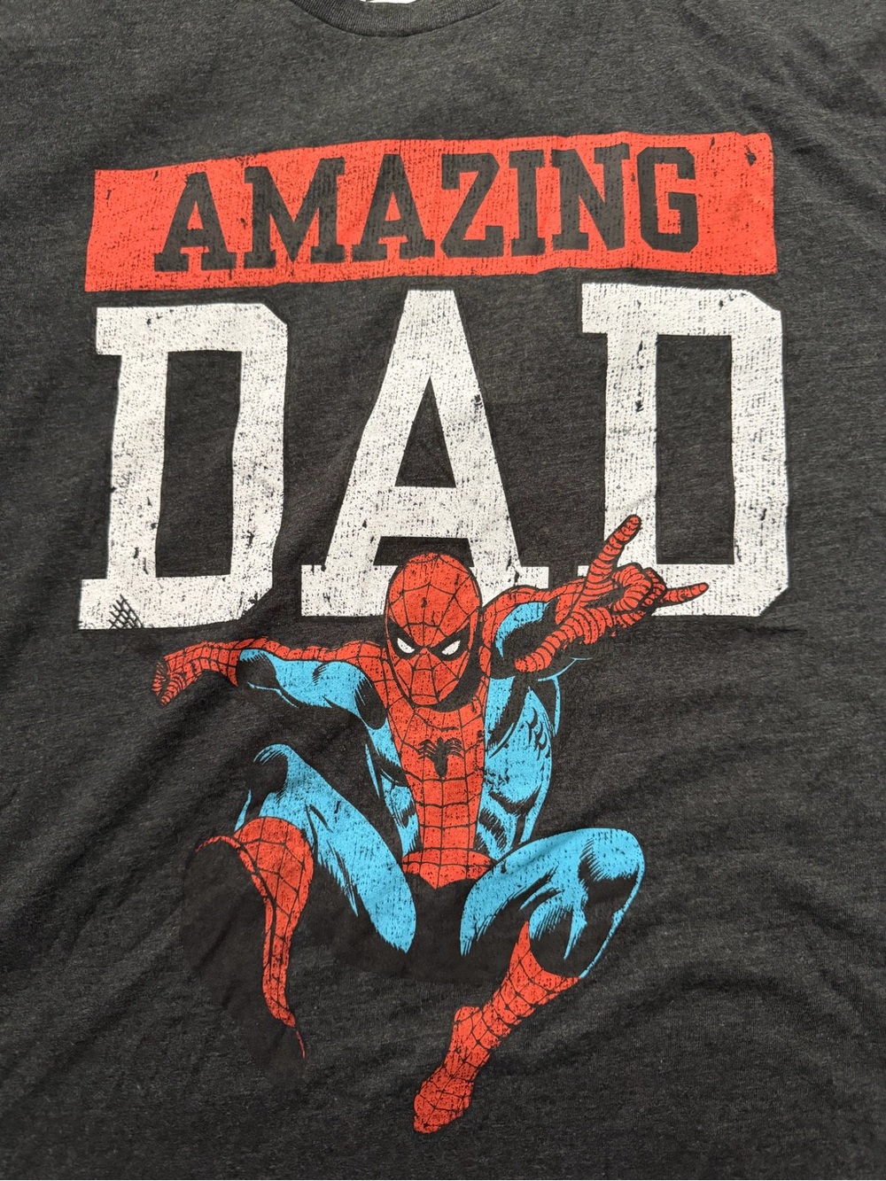 Marvel Black 'Amazing Dad' Spider-Man Graphic Tee